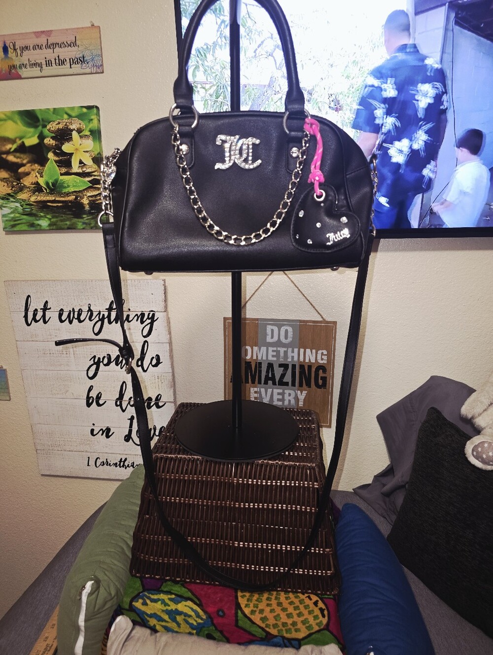 Juicy Couture Black Satchel Handbag - Picture 2 of 11